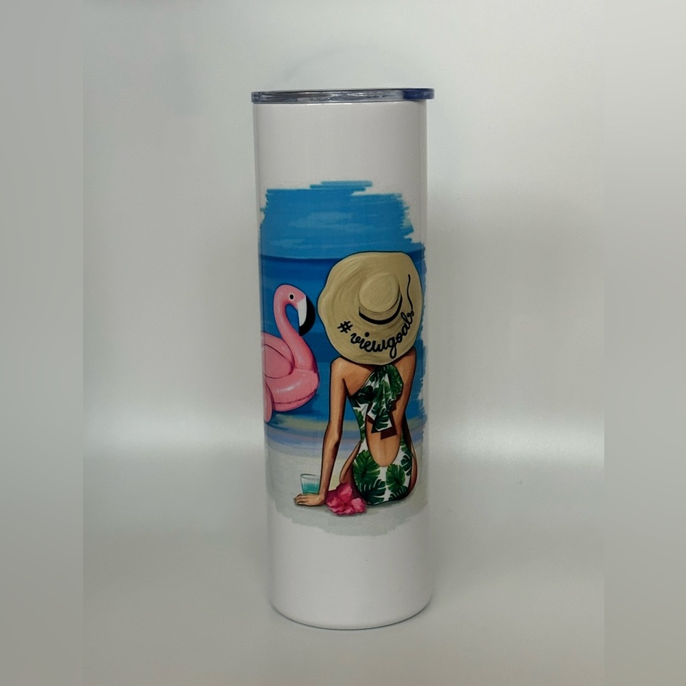Anastasia Kosyanova “Girl on the Beach” Tumbler